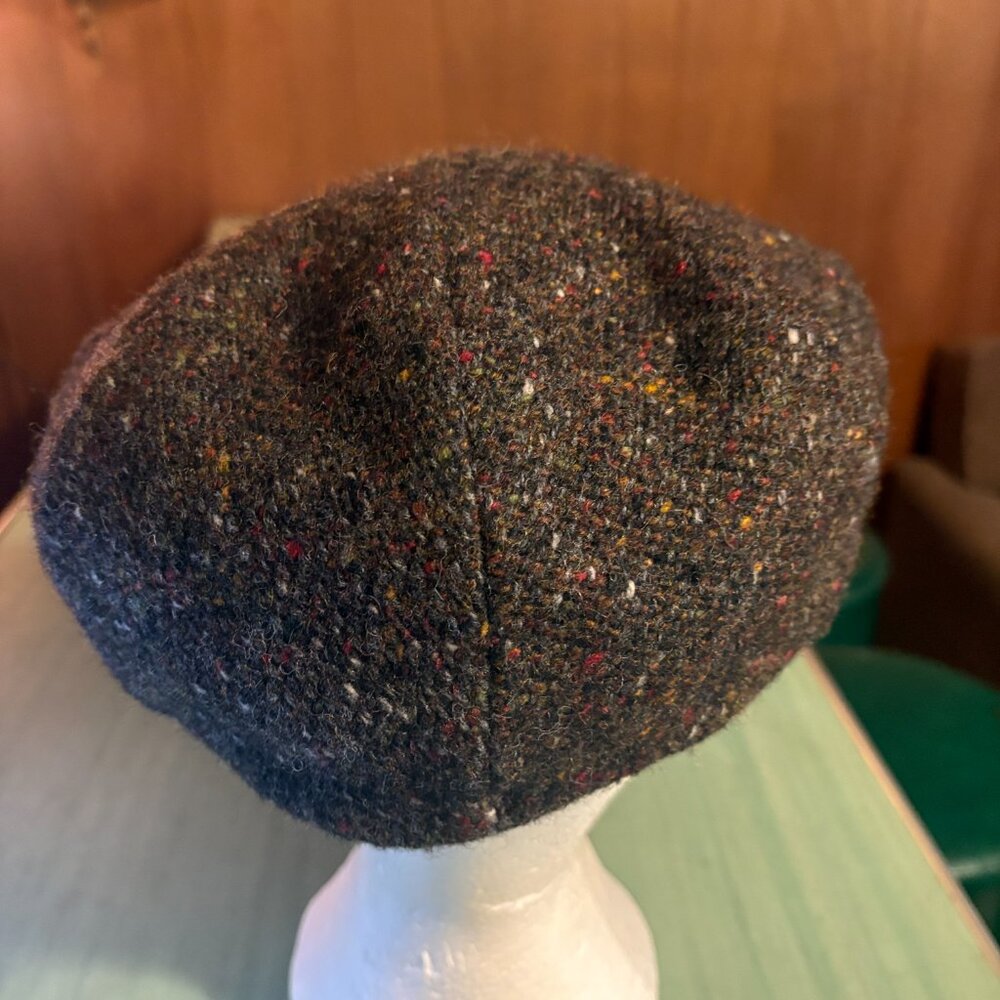 Vintage Hanna Hats Speckled Donegal Pure Wool Newsboy Cap Hat Size XL - Picture 4 of 10